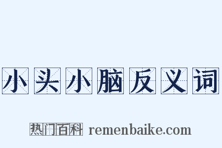 小头小脑反义词是什么意思的图片